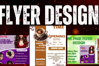 design a professional flyer for your business and events