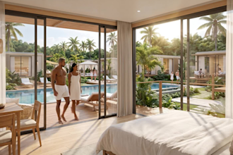 3d design hotel complex resort animation walkthrough render