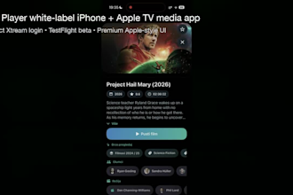 create a white label iphone and apple TV media player app