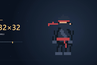 create custom pixel art characters and game sprites