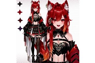 design a 3d vtuber model with rigging for vrchat and vtube studio