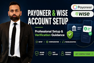 help you set up and optimize your payoneer or wise and etsy account