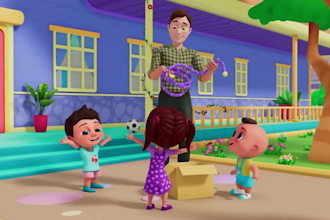 create 3d pixar style kids animation, cocomelon style cartoon