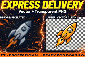 deliver vector plus transparent png with express delivery