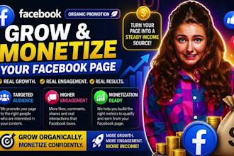 grow and monetize your facebook page with organic promotion
