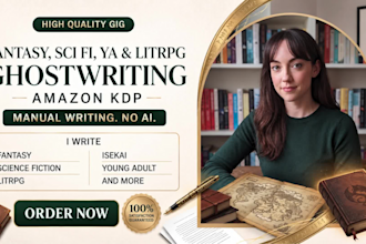 write, edit or rewrite fantasy, litrpg, isekai, sci fi, cultivation, ya stories