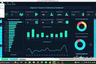 build a professional HR analytics dashboard in excel