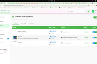build a professional school or academy website with admin dashboard