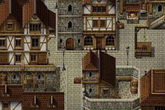 create a 2d top down pixel art tileset, props, rpg tilemap and indie game assets
