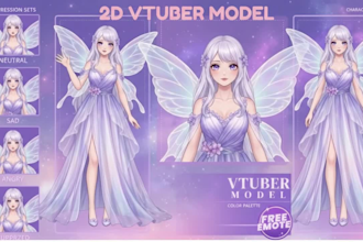 design live 2d vtuber model, pngtuber, female vtuber, male vtuber, furry vtuber