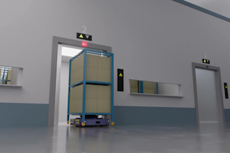create 3d warehouse automation and robotics animation for amr and agv systems