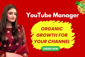 be your youtube manager to optimize your channel