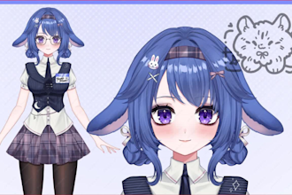 design or rig custom live2d vtuber or male and female vtuber model for rigging