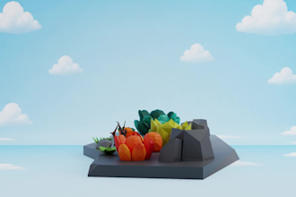 model 3d low poly game ready assets and stylized model