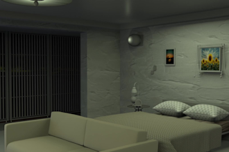 model a realistic interior design