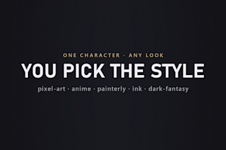 draw custom character art and printable ttrpg character sheet