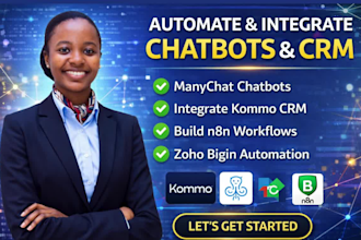teach you komo zoho bigin kommo make crm manychat n8n chatbot manychat integrate