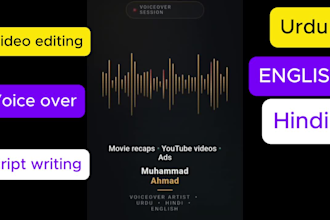 do professional urdu hindi english voice over