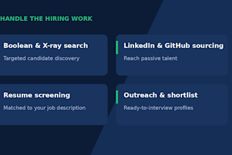 do technical recruitment and candidate sourcing