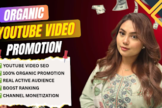 provide superfast organic youtube video promotion
