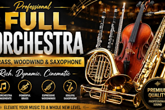 record a full orchestra, brass, woodwind, and saxophone for your track