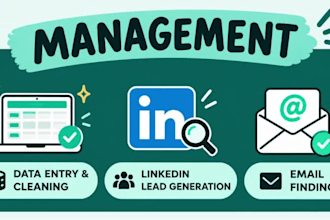 data entry cleaning, linkedin lead generation, email finding