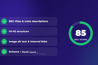 do onpage SEO optimization for wordpress, shopify, wix, squarespace website