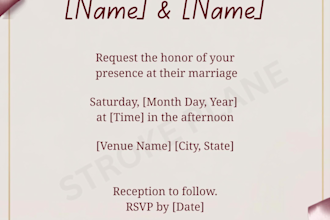 create elegant wedding invitation canva template