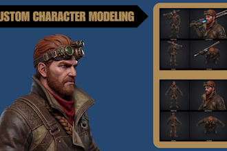 design 3d character modeling for animation, ue, and VR
