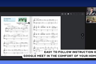 teach you piano lessons online for adults returning to music