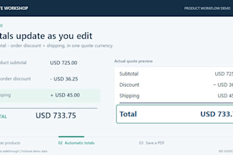build a product quotation tool with PDF export
