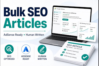 write quality 30 unique bulk SEO articles for google adsense approval