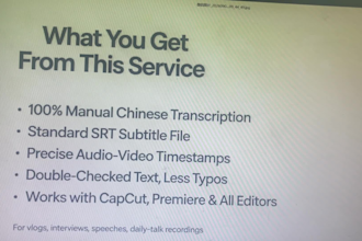 transcribe your chinese audio and creat srt subtitles