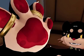 custom furry oc avatar fursona vr character fbt anime model vtuber rig PC quest