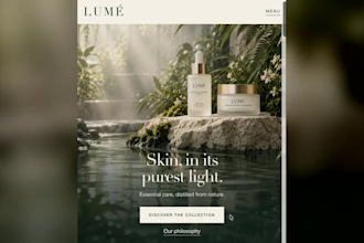 design a modern brand website with ai video hero and mascot