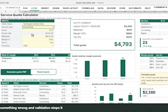 build a custom excel calculator or template for your business