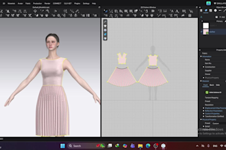 convert your fashion patterns to 3d garment in clo3d