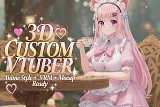 create custom 3d vtuber model anime style vrm
