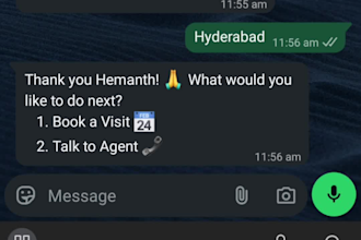 create whatsapp ai chatbot agent and automation workflow