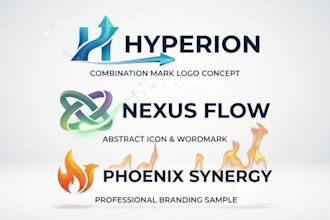 design modern combination mark and abstract logo design