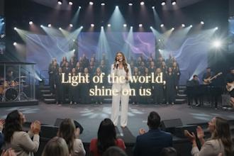 creat a gospel music lyric video for your christian music