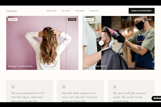 create a high converting salon website with booking system