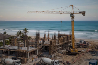 a cinematic construction time lapse video for real estate