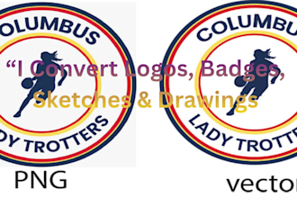 manually convert jpg png to vector ai eps svg PDF in 2 hours
