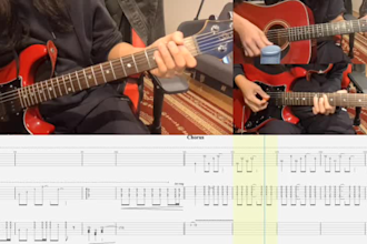 full song transcription in different types of scores