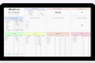 design custom excel google spreadsheet, csv finance budget planner, formula vba