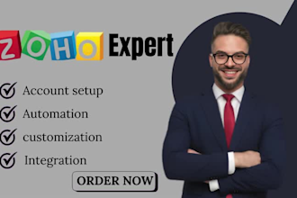 do zoho CRM setup, automation, integration and customization for your business