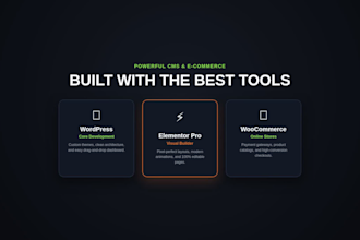 be a wordpress developer, or website builder to create wordpress website design