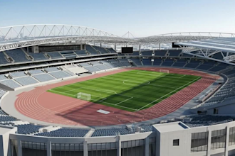 design 3d stadium, sports arena, gymnasium, sports facility and grandstand