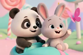 do pixar ai animation, cocomelon style, nursery rhymes, kids learning videos